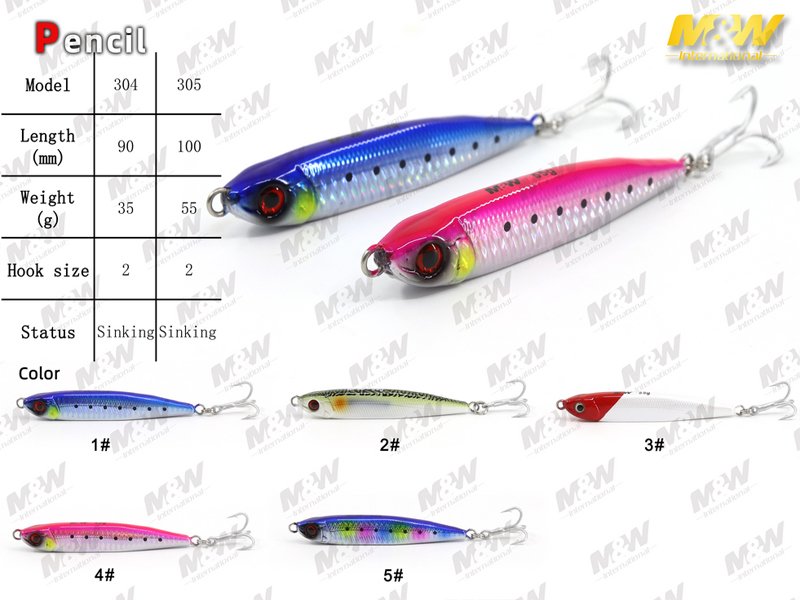JLC M&W PENCIL LURE 305 55g SINKING