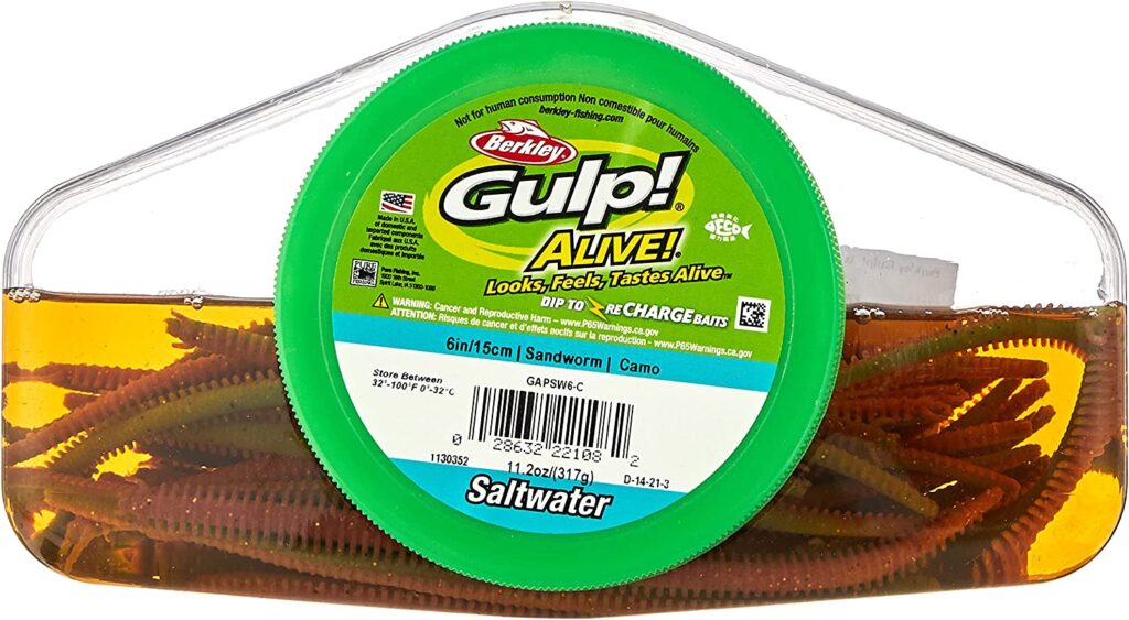 BERKLEY GULP ALIVE SANDWORM 15cm SALTWATER 206g #camo