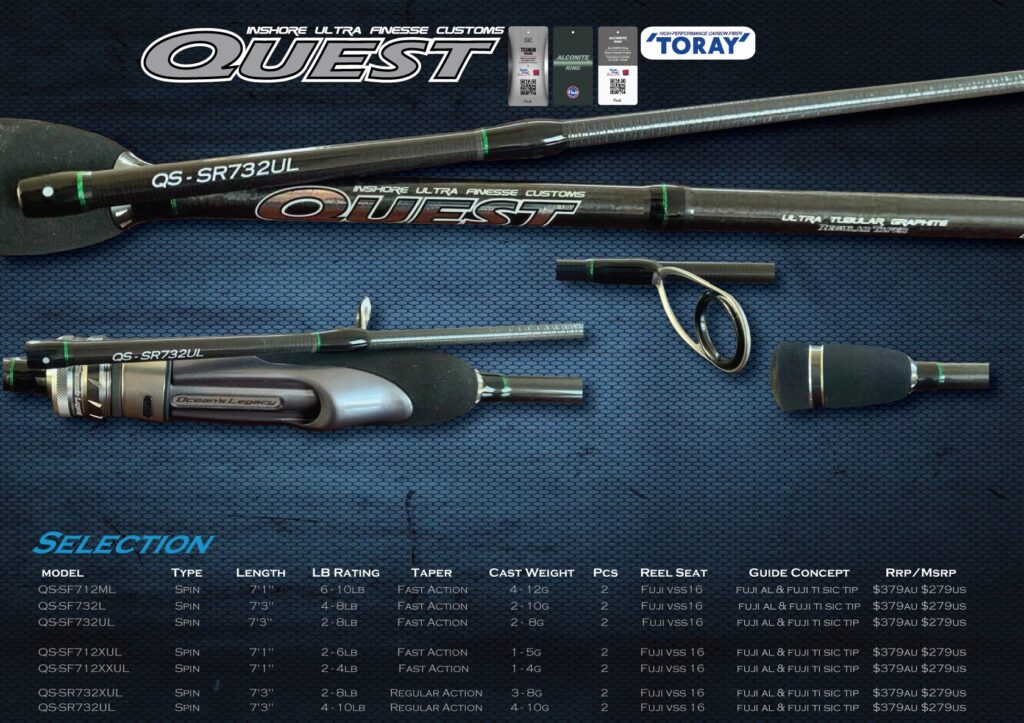 OCEANS LEGACY QUEST INSHORE ULTRA FINESSE SPINNING ROD