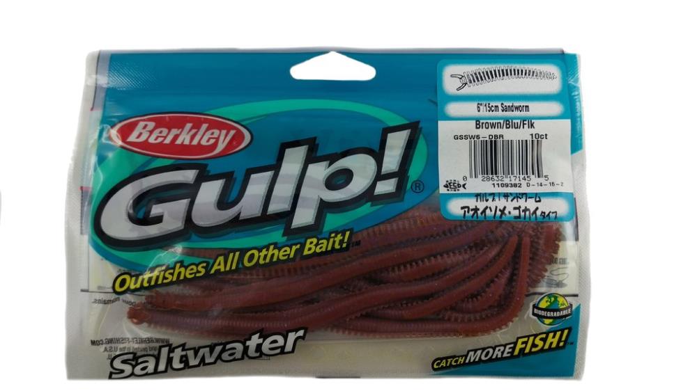 BERKLEY GULP SANDWORM 15cm BROWN