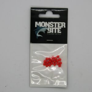 MONSTER BITE PLASTIČNE KROGLICE OKROGLE 4mm RDEČE