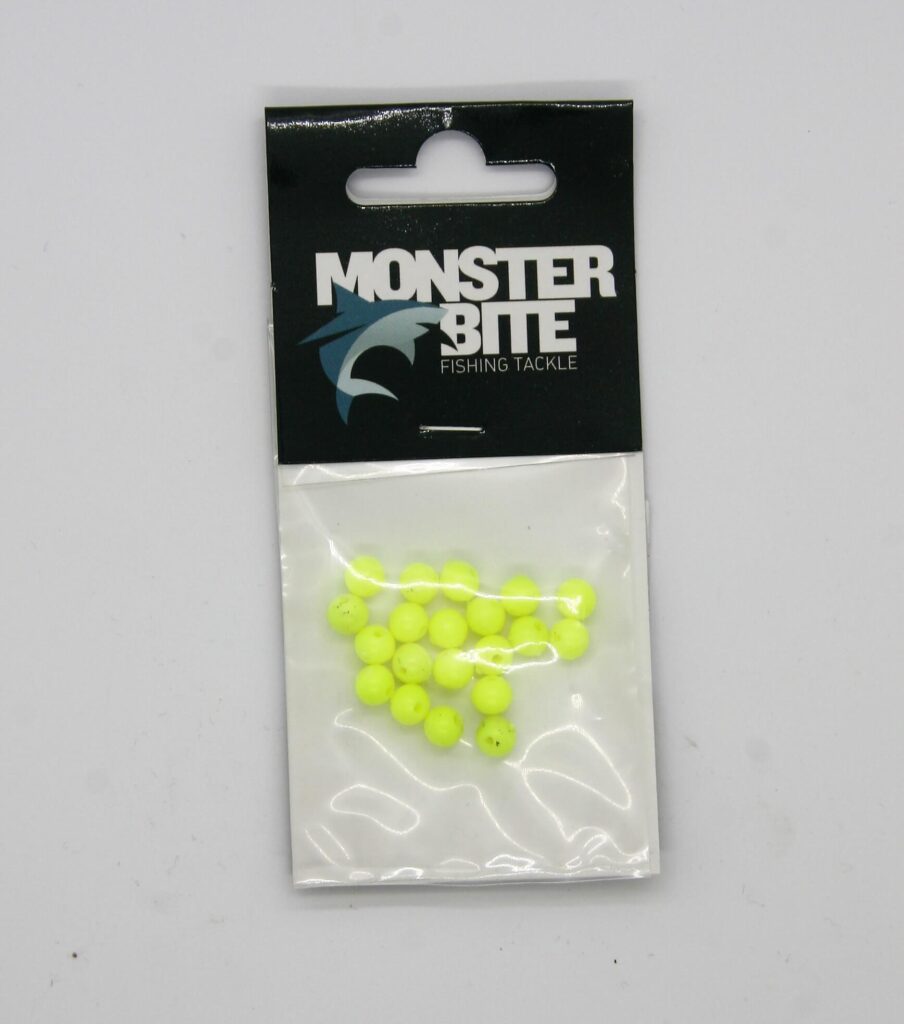 MONSTER BITE PLASTIC BEADS YELLOW 6mm