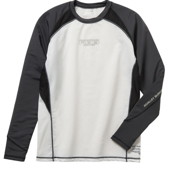 RBB COOLING UV GUARD LONG SLEEVE SHIRT WHITE/GRAY