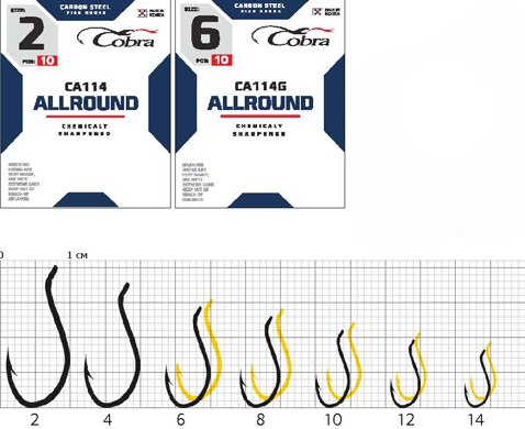 COBRA HOOKS ALLROUND CA114 10PCS