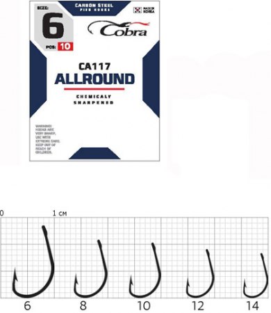 COBRA HOOKS ALLROUND CA117 10pcs