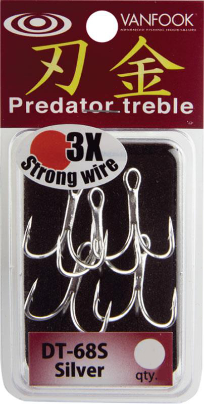 VANFOOK DT-68S 3X STRONG TREBLE HOOKS