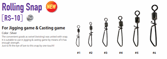 VANFOOK RS-10 ROLLING JIGGING&CASTING SNAP