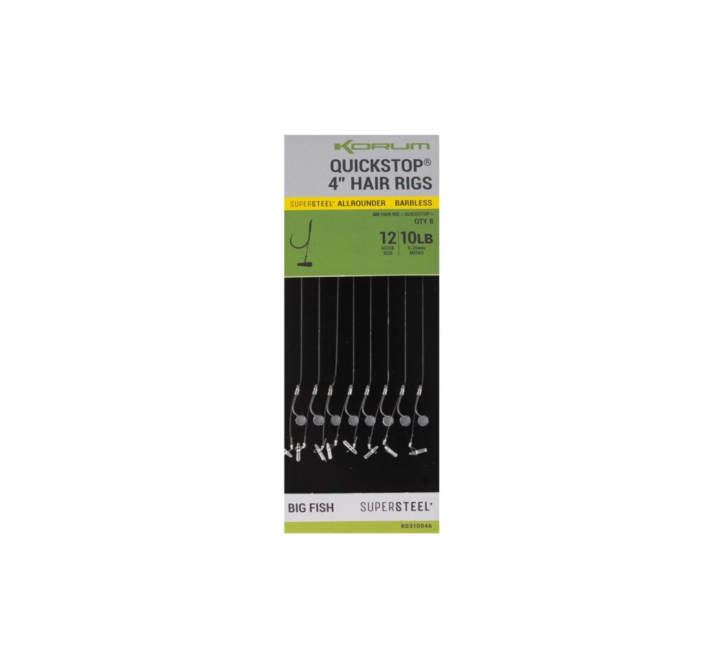 KORUM BIG FISH HAIR RIGS 10cm WQS BARBLESS
