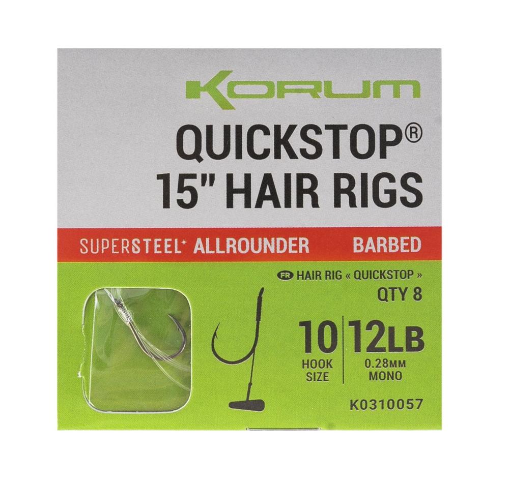 KORUM BIG FISH HAIR RIGS 38cm WQS BARBED