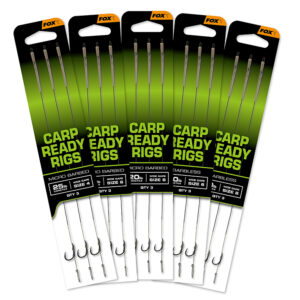 FOX CARP READY RIGS WIDE GAPE 8 20lb CORETEX BREZ ZANK