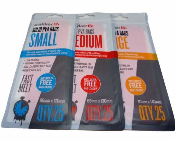 TRAKKER SOLID PVA BAGS FAST MELT