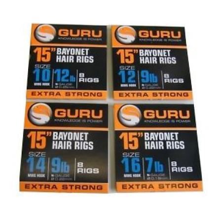 GURU READY RIG BAYONET HAIR RIG 38CM MWG