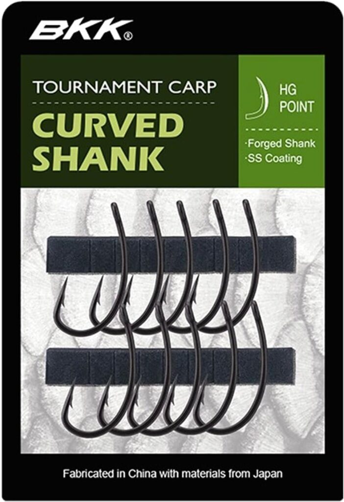 BKK TOURNAMENT CARP CURVED SHANK 10pcs