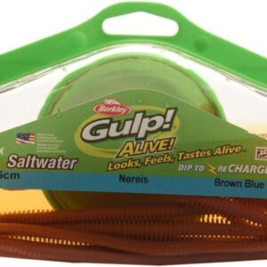 BERKLEY GULP ALIVE SANDWORM 15cm SALTWATER #brown blue fleck