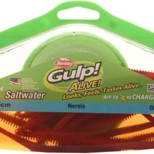 BERKLEY GULP ALIVE SANDWORM 15cm SALTWATER #bloody