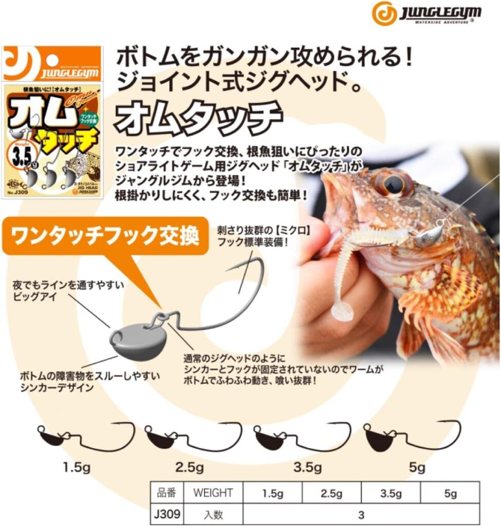 JUNGLE GYM J309 OMUTOUCH JIG HEAD