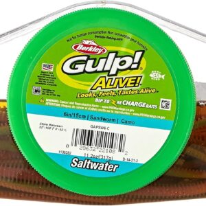 BERKLEY GULP ALIVE 15cm SANDWORM CAMO