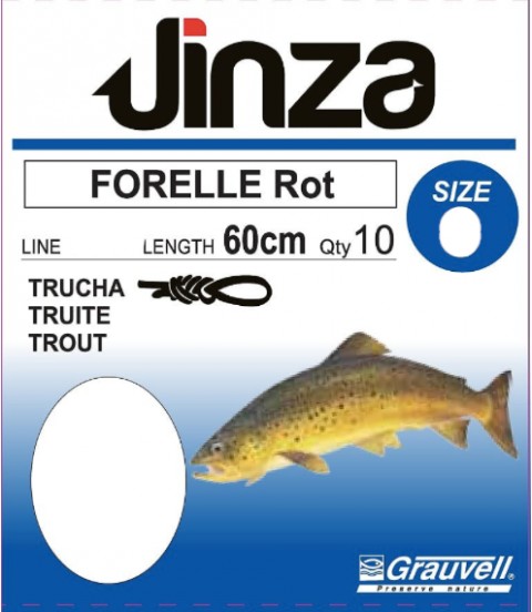 JINZA HOOK TROUT RED