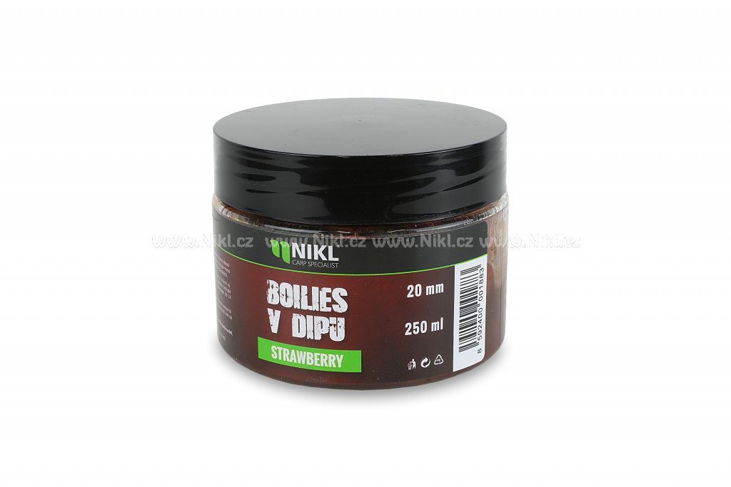 NIKL BOILIES IN DIP STRAWBERRY 20MM