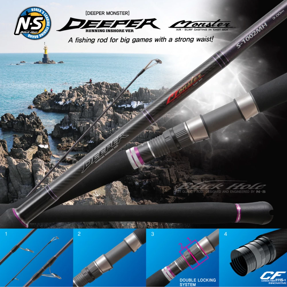 BLACK HOLE DEEPER MONSTER SHORE JIG S-1002MH 3m 40-120g PE3-6