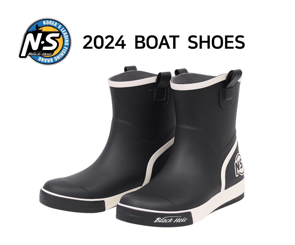BLACK HOLE RUBBER GRIP NON SLIP BOAT SHOES