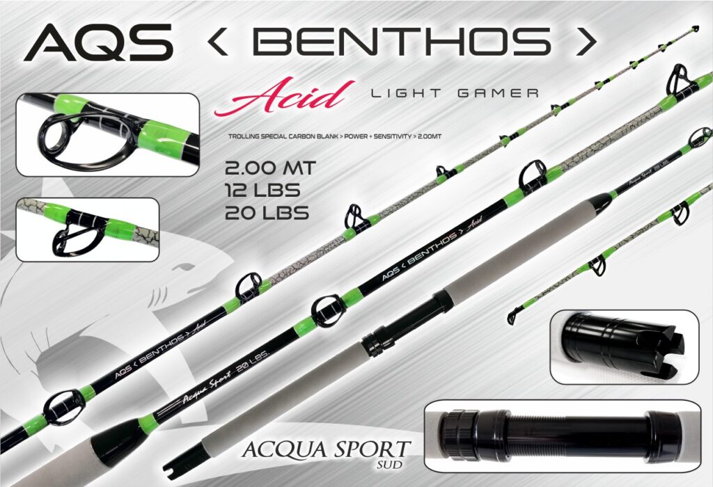 AQS BENTHOS ACID STYLE TROLLING ROD 2M 20LB