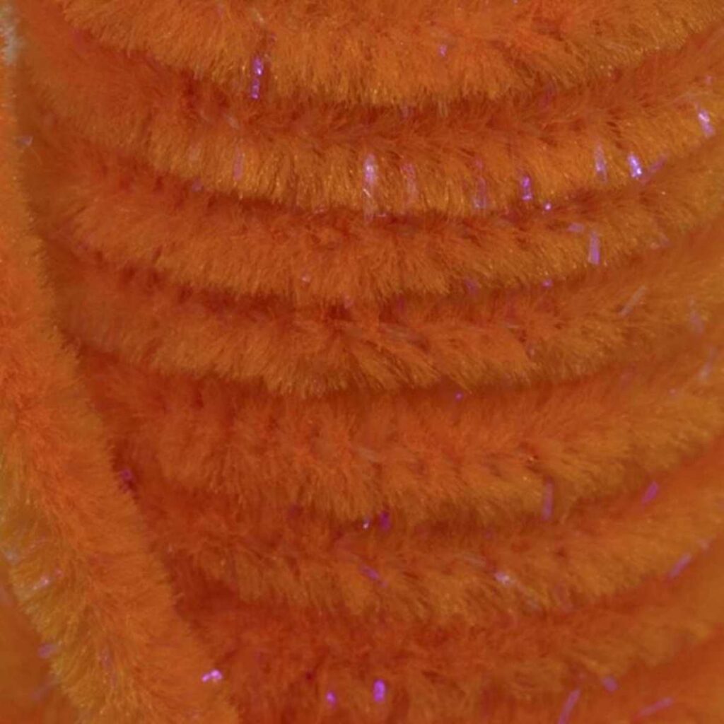 SEMPERFLI SPARKLE WORM CHENILLE #FLUORO ORANGE