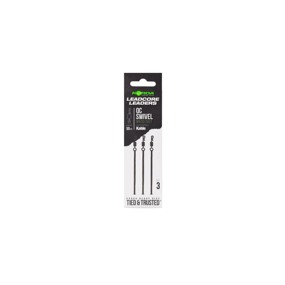 KORDA LEADCORE LEADER QC SWIVEL 50cm