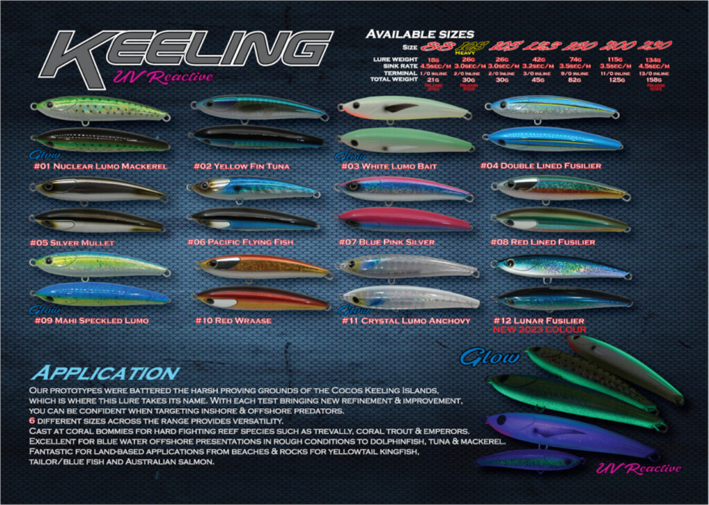 OCEANS LEGACY KEELING 105 HEAVY LONG CAST 42g UV GLOW