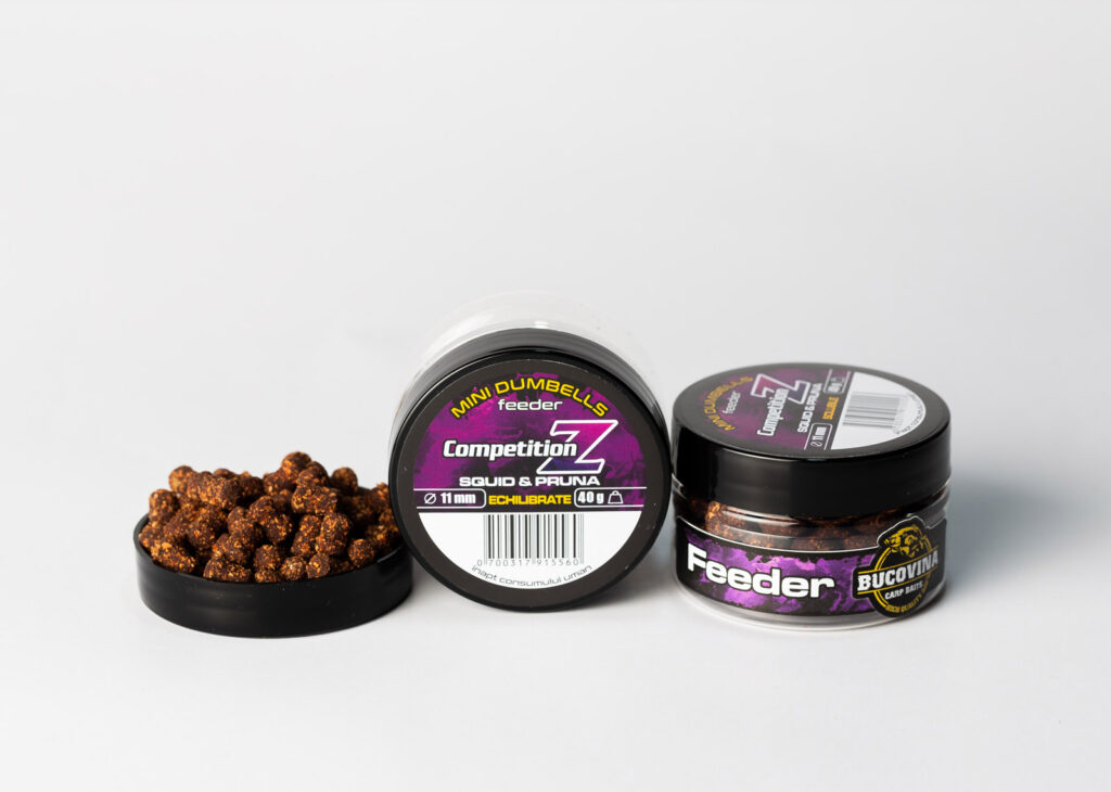 BUCOVINA CARP BAITS COMPETITION Z FEEDER WAFTERS MINI DUMBELL SQUID PLUM 11MM 20G