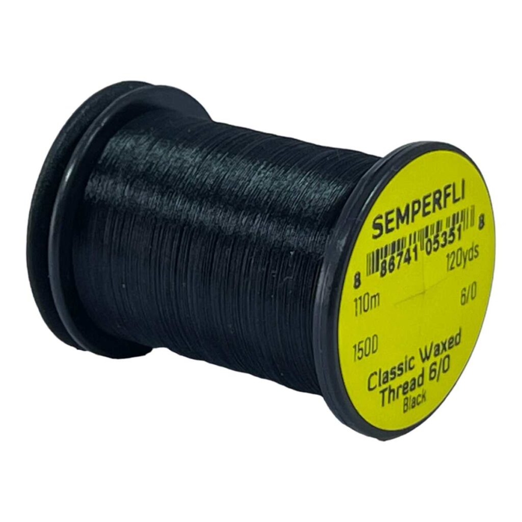 SEMPERFLI CLASSIC WAXED THREAD 6/0 150D 110M #BLACK