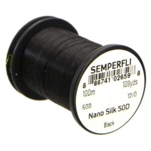 SEMPERFLI NANO SILK 50D 100m 12/0 #SCHWARZ