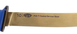 AFTCO PROFESIONALNI FLEX FILETNO NOŽ IZ NERJAVEČEGA JEKLA 10 palcev 25,5 cm Z ZLATO TIN OBDELAVO