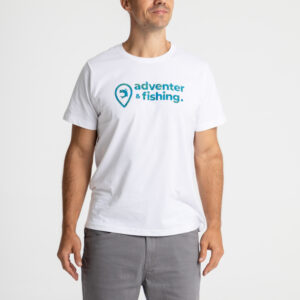 ADVENTER & FISHING T-SHIRT WIT & BLUEFIN