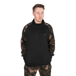 FOX LW 1/4 ZIP PULLOVER SCHWARZ CAMO
