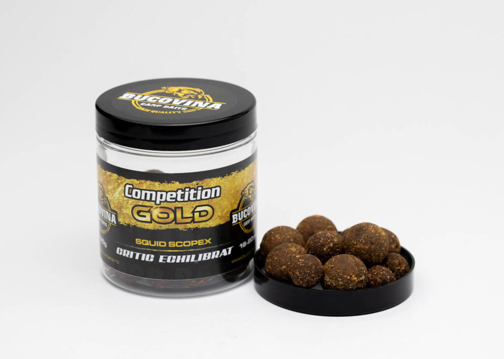 BUCOVINA CARP BAITS COMPETITION GOLD SQUID SCOPEX 16-20MM CRITIC ECHILIBRAT