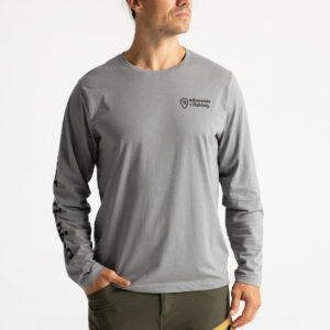 ADVENTER & FISHING T-SHIRT MET LANGE MOUWEN TITANIUM
