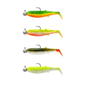 SAVAGE GEAR CANNIBAL SHAD SET 6,8 CM 4 KOS TEMNA VODA MEŠANICA