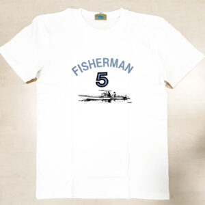 FISHERMAN 5 COTTON T-SHIRT BIANCA #L