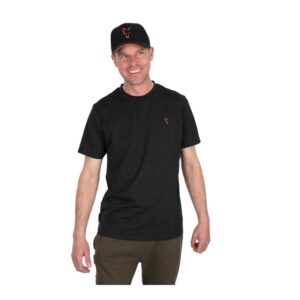 FOX MAJICA ČRNA ORANŽNA L