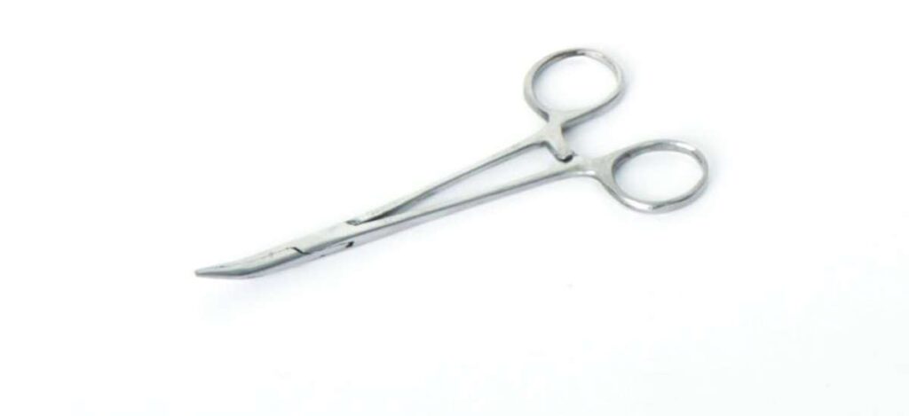 LEEDA FORCEPS CURVED 5IN