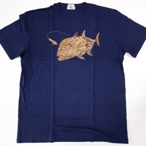 FISHERMAN GT TATOO T-SHIRT NAVY/GOLD