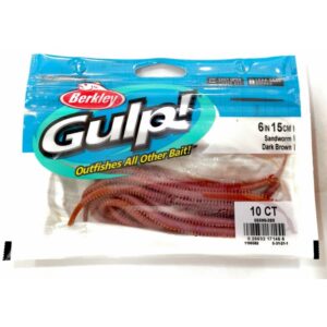 BERKLEY GULP SANDWORM 15cm RJAVA 10 kosov
