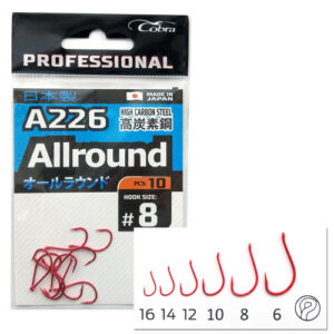 COBRA PRO KAVELJČKI ALLROUND RDEČI A226 10KOS