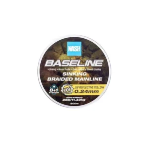 NASH BASELINE ZINKENDE VLECHT UV GEEL 0.24MM 600M