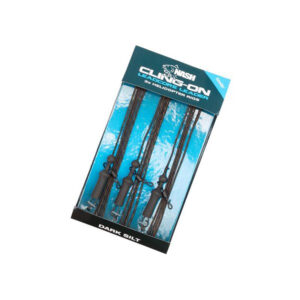 NASH LEADCORE LEADER HELI CLIP RIGS 3 kosa TEMNI MULJ