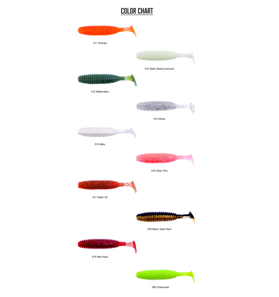 BLACK HOLE CALYPSO EDGE SHAD WORM 3inch 6pcs