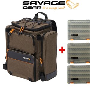 SAVAGE GEAR SPECIALIST ZAINO 23L CON 3 SCATOLE 40X38X23CM