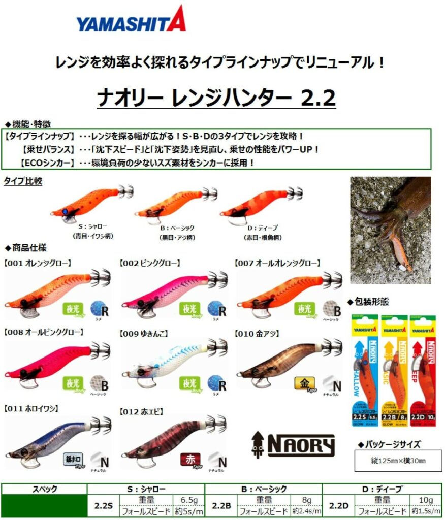 YAMASHITA NAORY RANGE HUNTER 2.2S shallow