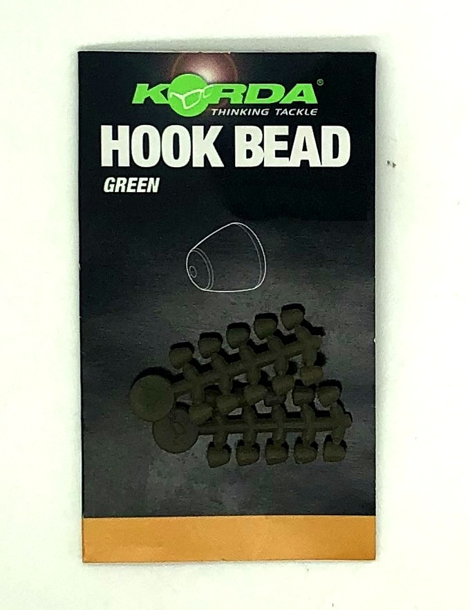 KORDA HOOK BEADS GREEN MEDIUM